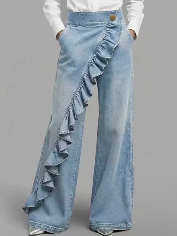 Ruffle Wide Pants